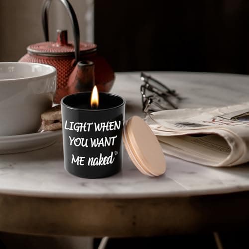 BFJLIFE Gifts for Him Men Funny Unique Anniversary Valentines Day Christmas Birthday Romantic Gag White Elephant Gifts for Boyfriend Husband Men Adults Stocking Stuffers Sandalwood Scented Soy Candle