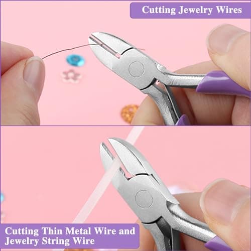 Mini Diagonal Pliers 3 Inches Wire Cutters Small Side Cutter Mini Jewelry Pliers High Hardness Wire Cable Snips Flush Cutter Snips Tools For Wire Wrapping Bending Cutting Snipping B0CJDWVLJH
