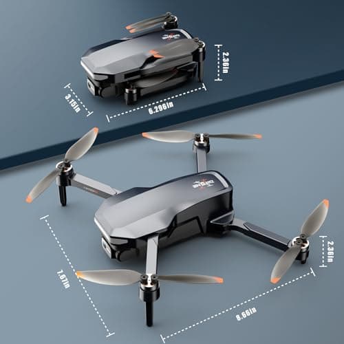 GPS Drone with 4K Camera for Adults, Foldable RC Quadcopter with 1312ft Range Video Transmission, 48 Mins Flight Time, Auto Return, Follow Me, Circle Fly, Waypoint Fly, Gesture Control