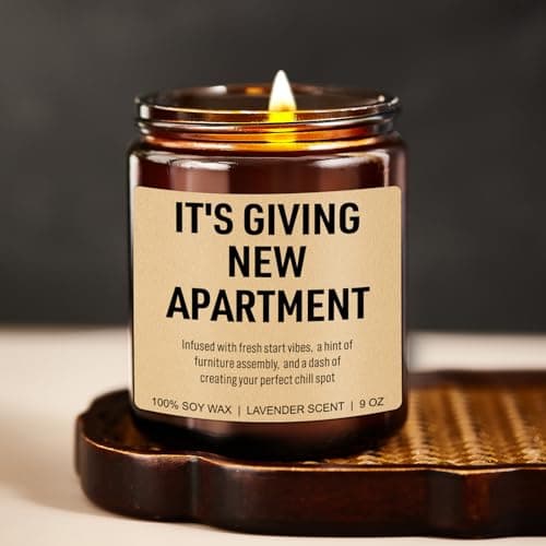 Funny Housewarming Candle, New Apartment Gifts, First Apartment, 1st Apt. Must Haves - Cute House Warming Gifts New Home for Men, Women, Couples - Closing Presents for Home Buyers - 9 oz