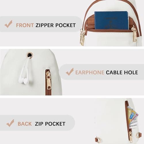 BOSTANTEN Small Sling Bag for Women Leather Crossbody Bags Fanny Pack Chest Bag for Travel