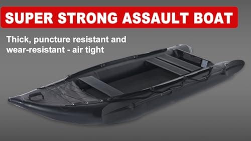 2 Person Inflatable Kayak Fishing PVC Kayak The Dimension 130'' *43'*11.8'' Inflatable Kayak Rescue Rubber Rowing Kayak with Pump Aluminum Alloy Seat Paddle Inflatable Mat, Repair Kit, Fin