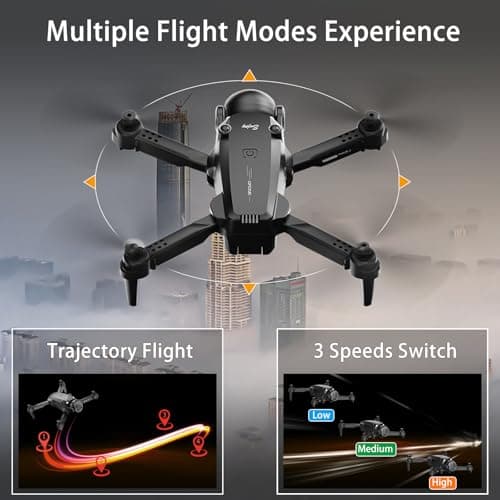 Drone with Camera for Adults Beginners, FPV Foldable RC Quadcopter Toys, Helicopter Toys, 1080P HD Camera Drone, Altitude Hold, One Key Take-off/Landing, 3D Flips, Waypoints fly, Headless Mode