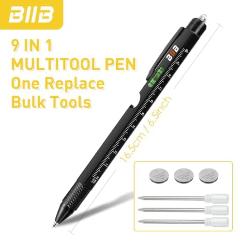Christmas Mens Gifts for Him Dad Husband, White Elephant Gifts for Adults, Dad Gifts Gadgets for Men BIIB Mens Stocking Stuffers Gifts for Men Teens Adults 9-in-1 Multitool Pen B081381JD4