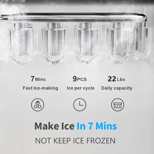 Self Cleaning Hot and Cold Bottom Load Water Cooler Dispenser with Ice Maker 5 Gal Built-in Bullet Ice Maker 22lbs Daily Capacity Black