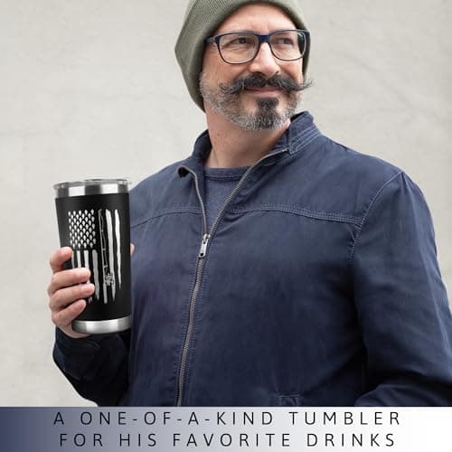 Fishing Gifts for Men - Gifts for Fisherman - Fisherman Gift for Men, Boys - Fishing Fathers Day Gift for Him - Fish Coffee Mug - 20 Oz Stainless Steel Tumbler