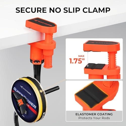 KastKing TrueWind Clamp-On Fishing Line Spooler, Portable Fishing Reel Spooler for Spinning & Baitcasting Reels, No Line Twist, Adjustable Tension, Built-in Line Cutter