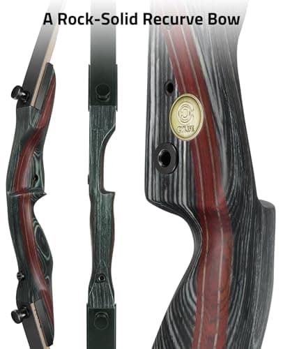 CVLIFE 62" Recurve Bow and Arrow Set for Adults and Hunter,30lb-50lb Right Hand Wooden Takedown Hunting Recurve Bow,for Beginners to Advanced,Outdoor Hunting and Target Practice