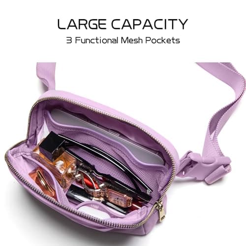 Gitus Gifts for 8 9 10 11 12 Year Old Girls Belt Bag Fanny Pack Crossbody Bags with Initial Letter Patch Cute Stuff Birthday Gifts for Teen Girls Women Personalized Trend Stuff (Lavender-E)