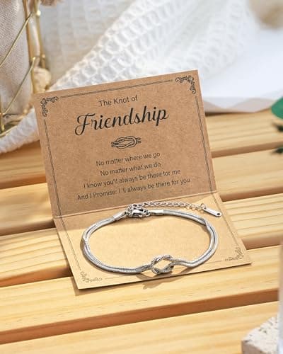 Friend Christmas Birthday Galentines Mothers Day Valentines Jewelry Friendship Gifts for Women Bff Bestie Tarsus Love Knot Friendship Bracelets, Best Friend Jewelry Gifts for Women B0DJSCL84N