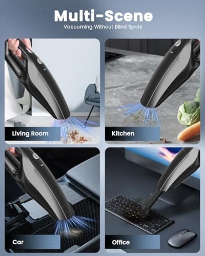 SERVOMASTER Handheld Vacuum Cordless, Car Vacuums Powerful with Rechargeable Battery, Portable Hand Held Vacuum Cordless with Washable HEPA Filter, Mini Vacuums Kit for Men and Women