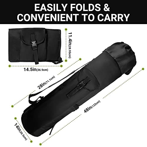 FOUUAAOOU Fishing Rod Bag, Fish Pole Case With Durable Folding Oxford Fabric, Portable Gear for Men Gifts (Black)
