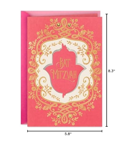 Hallmark Tree of Life Bat Mitzvah Card (Hamsa) B0B3S6SDBN