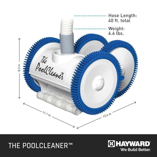 Hayward W3PVS40JST Poolvergnuegen Suction Pool Cleaner for In-Ground Pools up to 20 x 40 ft. (Automatic Pool Vaccum), White