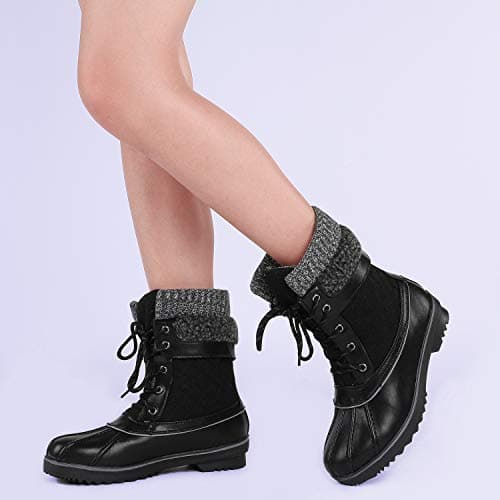 DREAM PAIRS Women's Snow Winter Boots Mid Calf Waterproof Duck Warm Outdoor Winter Boots Shoes