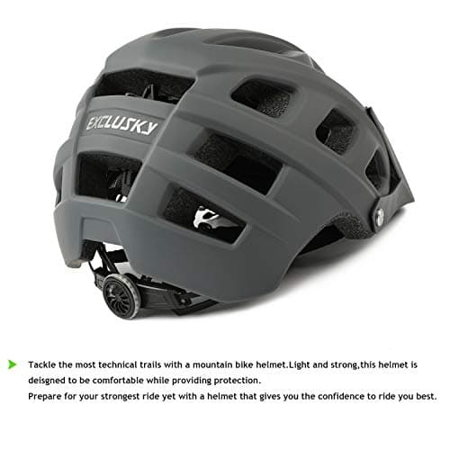 Exclusky Bike Helmet Mountain Bike Helmet for Adults Lightweight MTB Cycling Helmet for Men Women Adjustable Bicycle Helmet with Visor