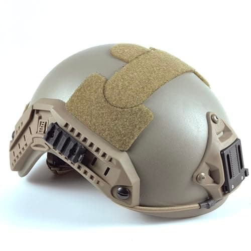 H World Shopping Adjustable Maritime 10 Level of Kevlar Fibre Protective Helmet Tan DE