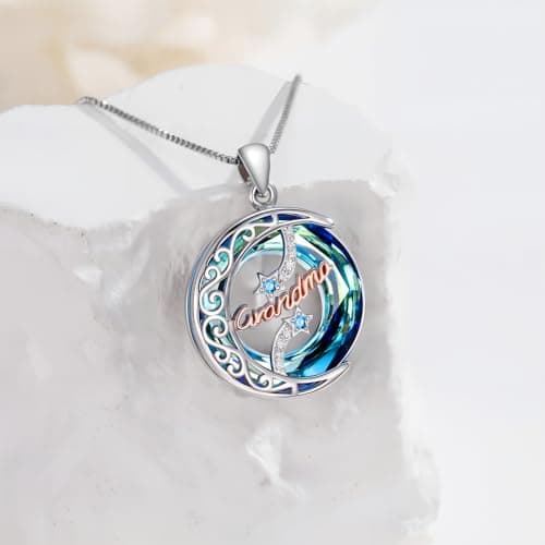 925 Sterling Silver Necklace Gifts for Women Crystal/Opal Jewelry Pendant Christmas Birthday Gift B0F3H4W55B