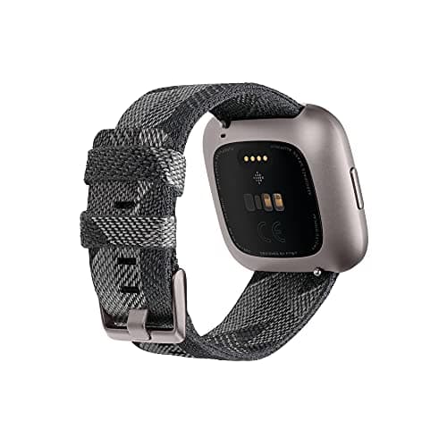 Fitbit Versa 2 Special Edition Health and Fitness Smartwatch with Heart Rate, Music, Alexa Built-In, Sleep and Swim Tracking, Smoke Woven/Mist Grey, One Size (S and L Bands Included)