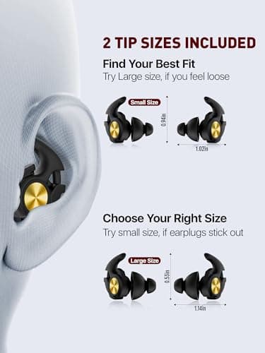 Motorcycle Ear Plugs with Lanyard, Wind Noise Reduction Keep Comms Clear & Comfort Under Helmet, Reusable Earplugs for Motor, Motorbike, Touring, Racing, Riding - 2 Sizes Hearing Protection, 27dB