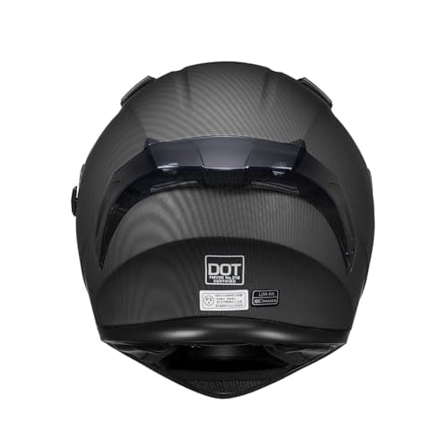 KYPARA Full Face Motorcycle Helmet with Internal Tinted Visor & DOT Approved for Moped ATV Cruiser Scooter (Matt Black, Large)