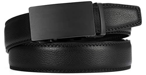 CHAOREN Mens Belt - Mens Ratchet Belt Leather 1 3/8" for Dress Pant - Micro Adjustable Belt Fit Everywhere