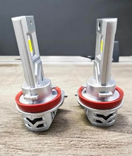 SEALIGHT H11/H9/H8 Light Bulb, 800% Brighter than Origin, 6500K Output Canbus Ready, 44,000LM Powersports IP68 80000Hrs Lifespan, 1：1 Size Installation, Pack of 2