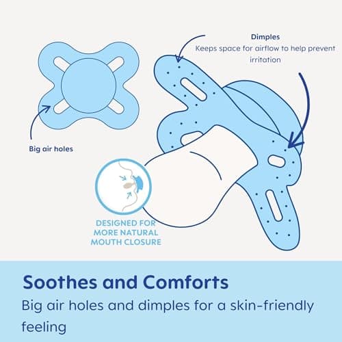 MAM Original Start Matte Baby Pacifiers, Binky for 0-3 Months, BPA-Free Silicone Nipple, Easy to Clean, Best for Newborn Babies, Developed with Medical Experts, 2 Count Binkies with Sterilizer Case