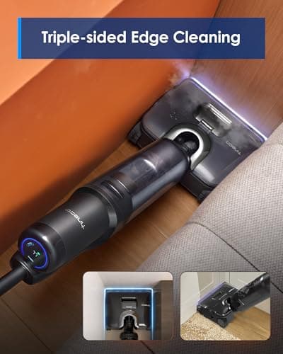 Tineco Floor One S7 Stretch Steam Cordless Wet Dry Vacuum Steam Mop All-in-One, 320℉ HyperSteam, 180° Lay-Flat, Anti-Tangle Design, FlashDry Self-Cleaning, Up to 75 Min Runtime
