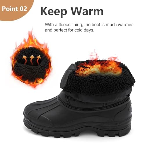 TRAILBLITZ Men's Winter Snow Boots Waterproof Warm Outdoor Lightweight Non Slip Cold Weather Shoes