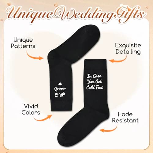 Zmart Wedding Gifts for Groom - Wedding Socks for Men, Engaged Socks, Groom Gifts from Bride