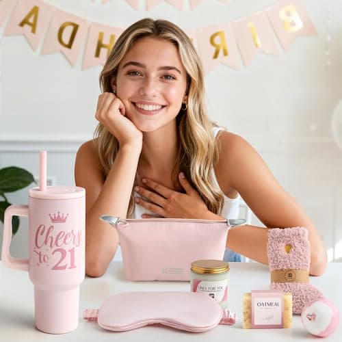 21st Birthday Gifts for Women - Gifts for 21 Year Old Female - 8 Pieces Best 21st Birthday Party Gift Ideas for Daughter,Niece,Granddaughter B0G2X8XTSV