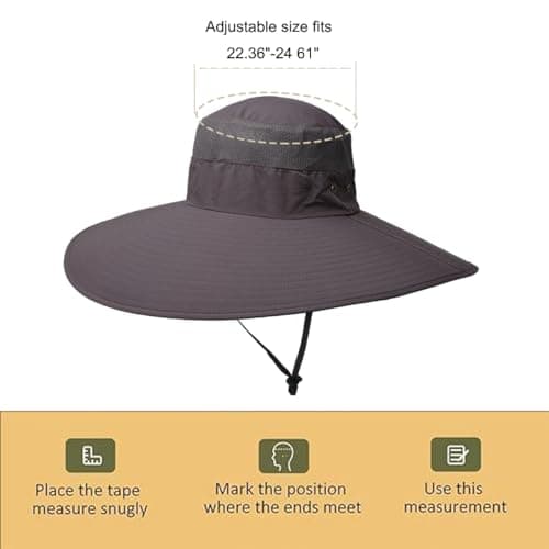 Leotruny Super Wide Brim Bucket Hat UPF50+ Waterproof Sun Hat for Fishing Hiking Camping