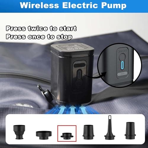 Vacuum Bags for Travel with Electric Pump,34L Waterproof Compression Bags for Carry On Suitcases and Backpack for Air Travel Vacation Camping Boating Outdoor Sports 2 Pack