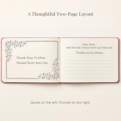 YOELOVE What I Love About Mom Leather Book – A Fill-In-The-Blank Keepsake Journal Gift for Mom Birthday Mother's Day Christmas from Daughter Son