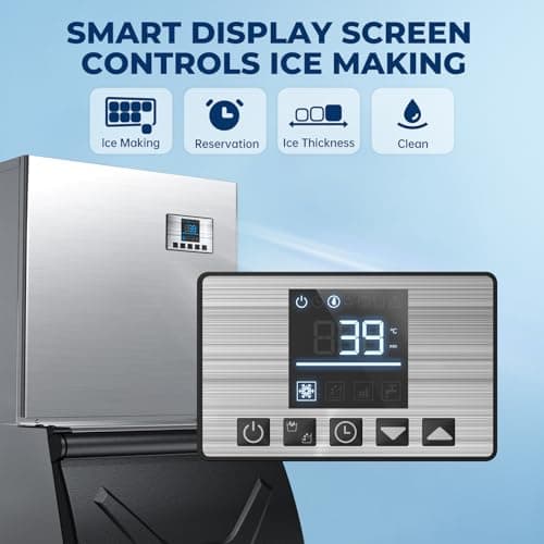 Commercial Ice Maker Machine, 680 LBS/24H with 560 LBS Storage, ETL Approval Industrial Ice Machine, 210 Ice Cubes in 5-15min, Self-Cleaning Stainless Steel Ice Maker for Business Restaurant Hotel