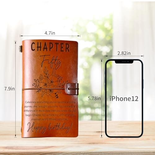 50th Birthday Decorations for Women, 50 Year Old Birthday Gifts Refillable Notebook, Turning 50 Fifty 1976 Bday Presents 50th Birthday Gifts for Hers, Chapter 50 Journal for Women B0FSKNHGKG