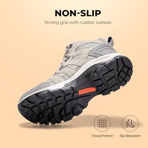 NORTIV 8 Women's Waterproof Hiking Boots Outdoor Trekking Mid Backpacking Mountaineering lightweight boots