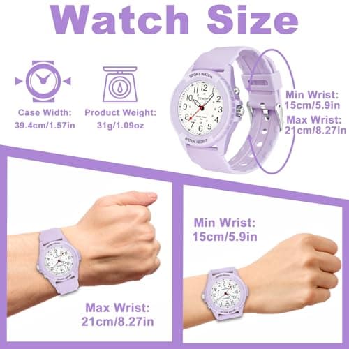 TENOCK Waterproof Nurse Watch for Medical Professionals Students Women Men, Night Light, 12/24 Hour Military Time Easy to Read Dial, Second Hand Watch for Nursing Day Gifts