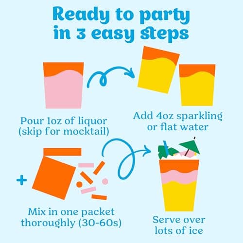 Craftmix Variety Pack, Makes 12 Drinks, Skinny Cocktail Mixers, Mocktails Non-Alcoholic Drinks - Made With Real Fruit - Vegan Low-Carb, Low-Sugar, Non-GMO, Dairy Free, Gluten Free, Easy to Mix