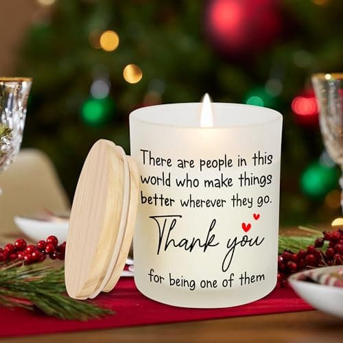 OASSIE Thank You Gifts for Women - Long Lasting Vanilla Lavender Candle 10 Oz - Appreciation Inspirational Birthday Gifts for Women Coworkers Friend Teachers Nurses Boss Employees