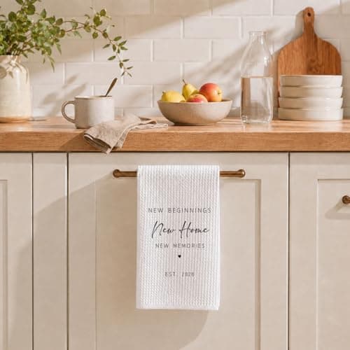 1PC Housewarming Gifts for New House 2026 Kitchen Towels, New Beginnings Hand Towels, Ideal Gifts for Homeowner Decorative,Welcoming Home Sweet Home Tea Towels-Ab02 B0FLJJ6DXR