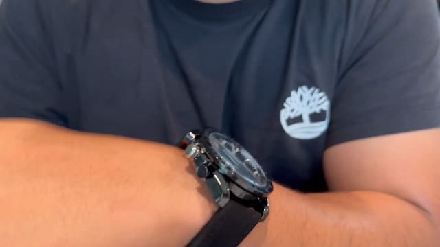 Casotime Men's Leather Band Chronograph Watch - 30M Waterproof Big Face Analog Quartz Date - Work Sport Casual Classical Fashion Designer Dress Wrist Watch - Elegant Gift for Men