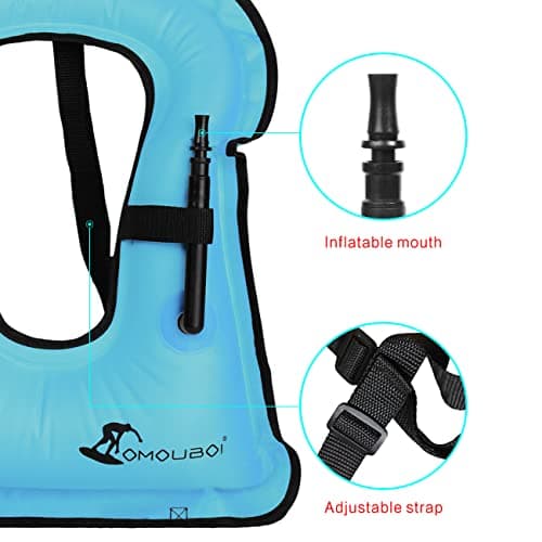 Snorkel Vest for Adults, Inflatable Swim Vest Jackets for Women/Men,Swimming Vests for Kayaking, Paddle Boarding, Fishing, Surfing, Snorkel, Watersports, Rafting