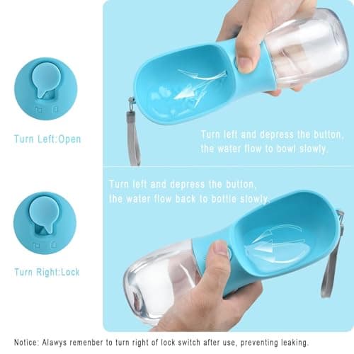 Feeding & Hydration | Travel Water Bowl | Portable Pet Dispenser | Dog Gifts | Puppy Essentials | for Hiking Camping Beach Cibaabo Dog Water Bottle Portable with Food Container & Filter for Travel B09F5ZYV7M