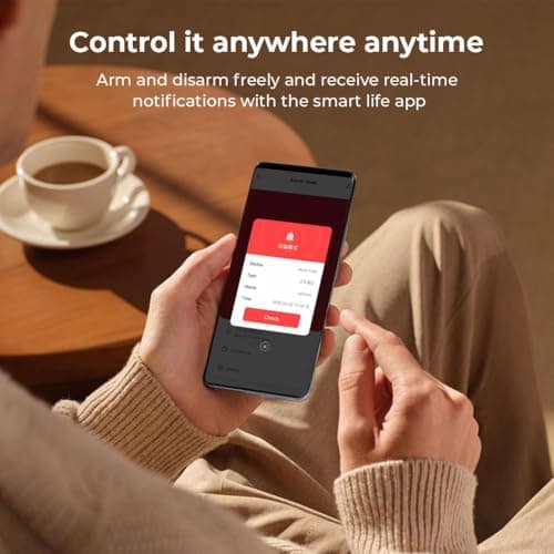 PGST WiFi Wireless Home Alarm System - 2025 Home Security System, 10-Minute Installation, 4 Door & Window Sensors + 2 Motion Sensors, APP Remote Control, Compatible with Alexa, No Monthly Fee