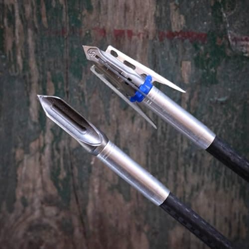 G5 Deadmeat V2 Expandable 3-Blade Broadheads | 3-Pack | 100/125 Grains | Razor Sharp 1.5" Cutting Diameter Mechanical Blades | Screw in | Compound & Recurve Compatible | 1 BMP Practice Tip Included