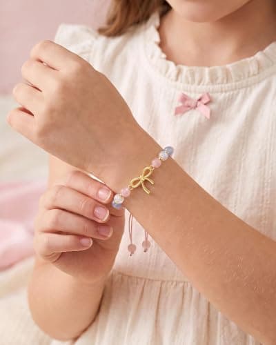 UPROMI 8/9/10 Year Old Girl Birthday Gifts - Bow Crystal Bracelet B0HD6CWC7K