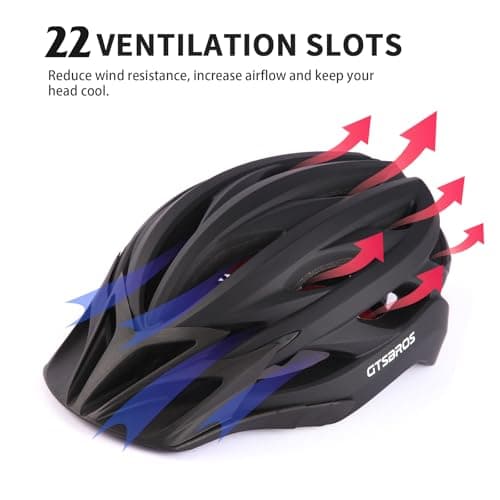 Bike Helmet with Visor for Men Women – Lightweight Road & Mountain Bicycle Helmet – Adjustable Adult Cycling Helmet for Commuting, MTB & E-Bike, CPSC Certified