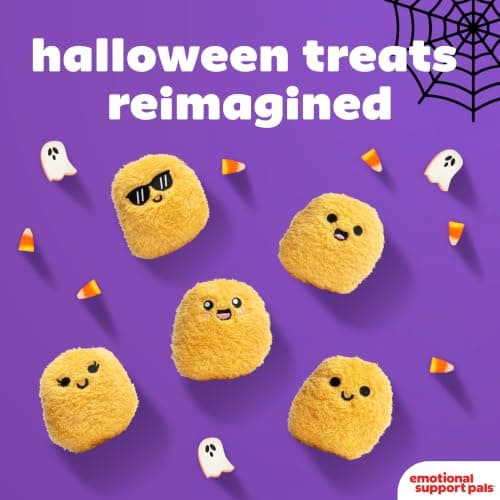 WHAT DO YOU MEME? Emotional Support Chicken Nuggets by Relatable, Cuddly Plush Toys and Stuffed Animals, Includes 5 Plushies with Basket, Funny or Cute Holiday Stocking Stuffer